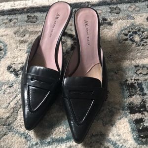 Black Anne Klein Mules